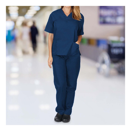 A Uniforme De Enfermería For Mujer, Ropa Elástica De Manga *
