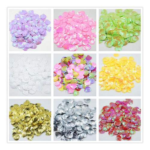 3x Concha Lentejuelas Sueltas Coser Lentejuelas Joyería Diy