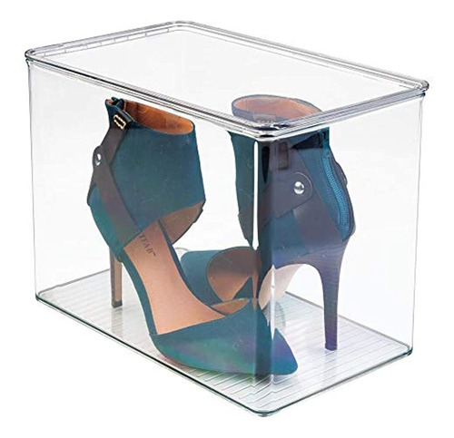 Zapatero Transparente Estilo Caja Cuadrada Bisagras Clear   