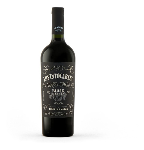 Vino Los Intocables Black Malbec Caja X6 750 Ml