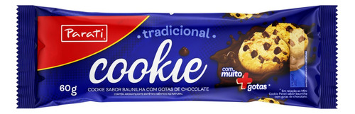 Biscoito Parati de baunilha com gotas de chocolate 60 g