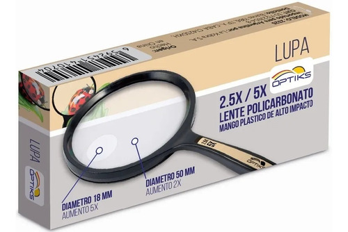 Lupa De Mano 2.5x Y 5x Lente Policarbonato Calidad Optiks