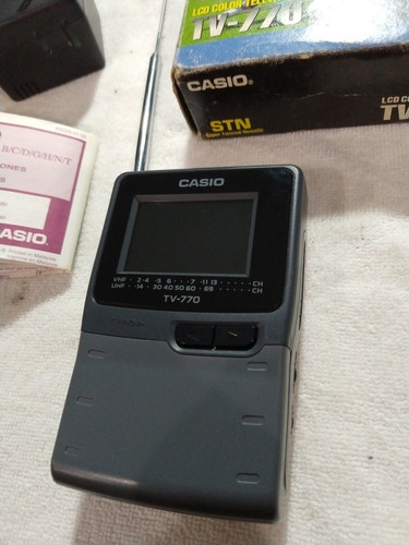Tv Portátil Casio Modelo Tv-770 - Funcionando - Coleção