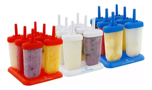 Juego De Moldes Para Hacer Helados Reutilizables 18 Piezas