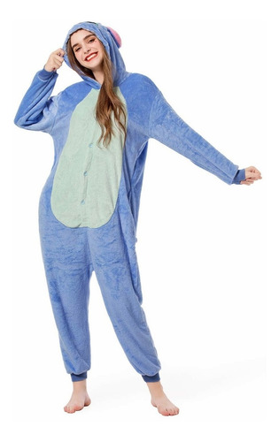 Pijama Mameluco Disfraz Cosplay Stitch Adulto 