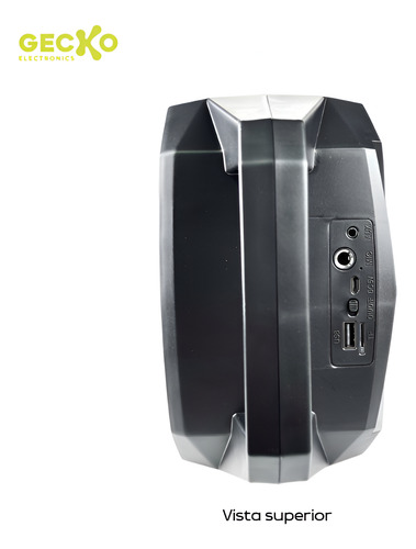 Bocina Gecko 6.5 Portátil Con Bluetooth Tws Luz Led 2000w
