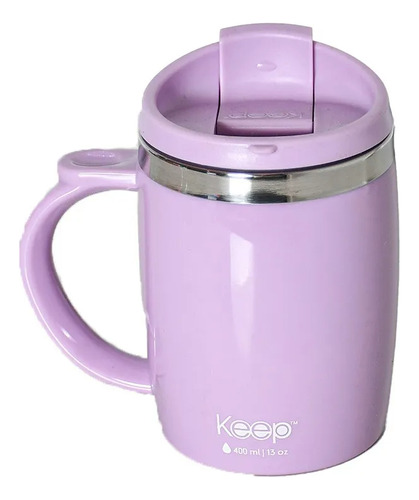 Jarro Vaso Termico Keep 400 Ml Acero Inoxidable Libre Bpa Lila Classic Mug