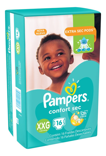 Pañal Pampers Confort Sec Xxg 16 Unidades
