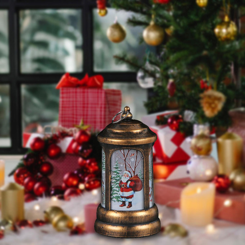 Linterna De Mesa Navideña, Luz Led, Adorno Navideño,