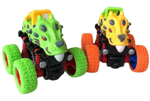 Carrinho Dinossauro Fricção 4x4 Big Foot Desenhos Infantil Cor Carrinho Dinossauro - 4x4 Cores Variadas