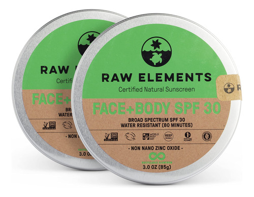 Raw Elements Protector Solar Natural Certificado Para La Car