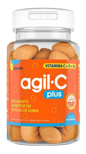 Agil C Plus Vitamina C 40 Gomas Sabor Laranja