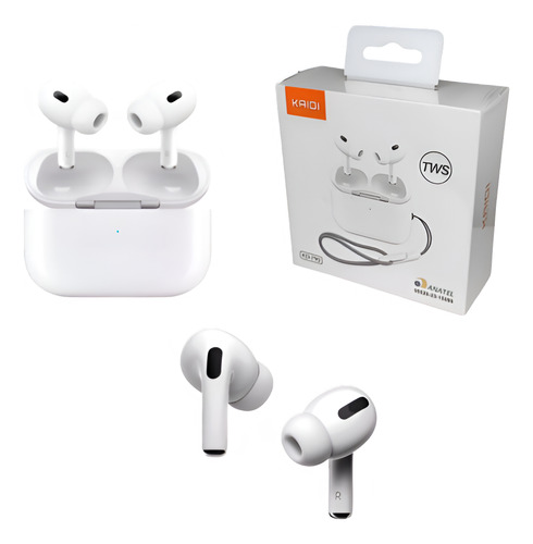 Fone De Ouvido Bluetooth Sem Fio Kaidi Kd-790 Branco 1 Par
