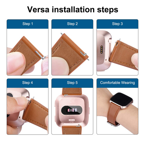 Botnuw Bandas De Piel Compatibles Con Fit Bit Versa 2 Bandas
