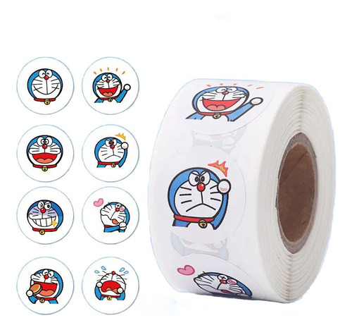 Doraemon - Set De 500 Stickers / Rollo De Pegatinas