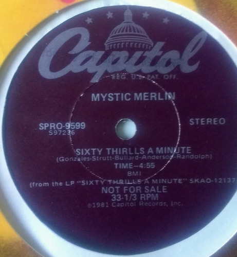 Mystic Merlin Sixty Thirlls A Minute Maxi. Vinilo Usa 