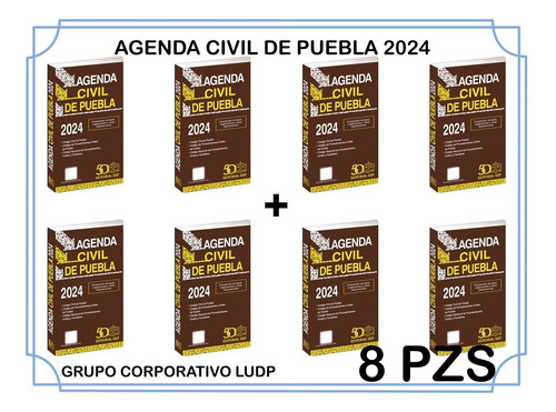 Agenda Civil De Puebla 2024 (8 Piezas)