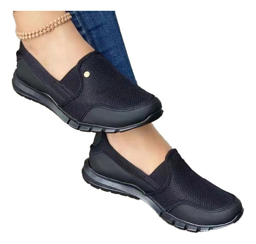 Zapatos Plataforma Casual De Malla Suaves Y Cómodas Mujer