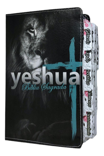 Bíblia Sagrada Hipergigante Com Índice Aba Adesiva - Leão Yeshua - Capa Dura
