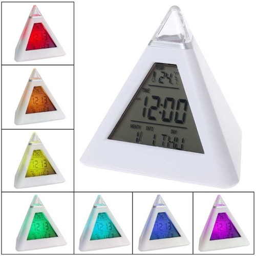 Reloj En Forma De Piramide Glowing Led