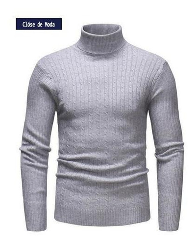 Imagen 7 de 10 de Camiseta De Punto Los Hombres Invierno Cuello Tortuga Manga