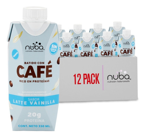Imagen 1 de 5 de Nuba Cafe + Proteina Listo Para Beber