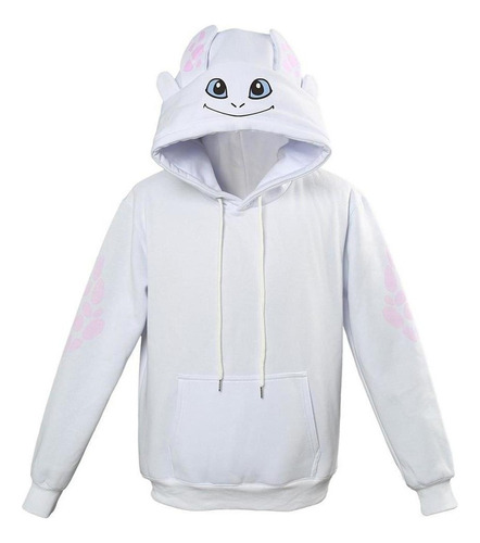 L Cómo Entrenar A Tu Dragón Light Fury Sudadera Cosplay