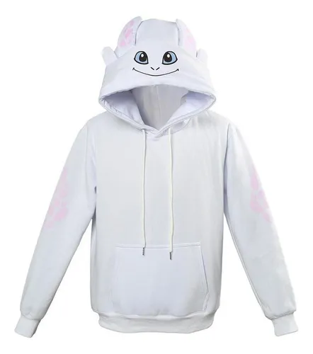 L Cómo Entrenar A Tu Dragón Light Fury Sudadera Cosplay