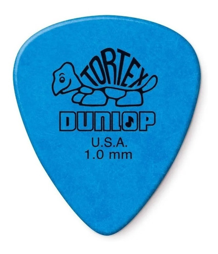 Palheta Dunlop Tortex 1mm Azul  Pacote Com 6 Unidades
