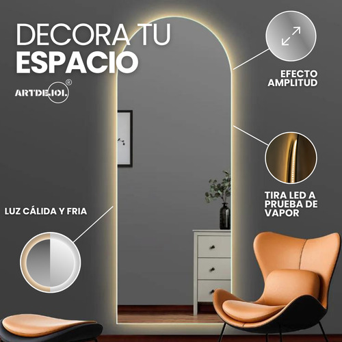 Espejo Arco Con Luz Led 60 X 120 Elegante