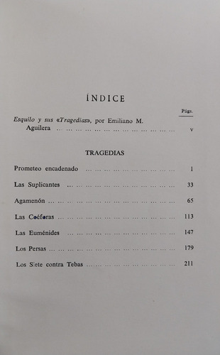 Tragedias - Esquilo (Usado)
