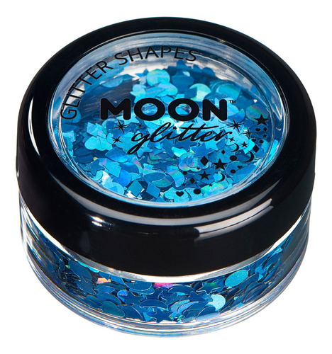 Moon Glitter Shapes Holographic 100% Purpurina Cosmética Par