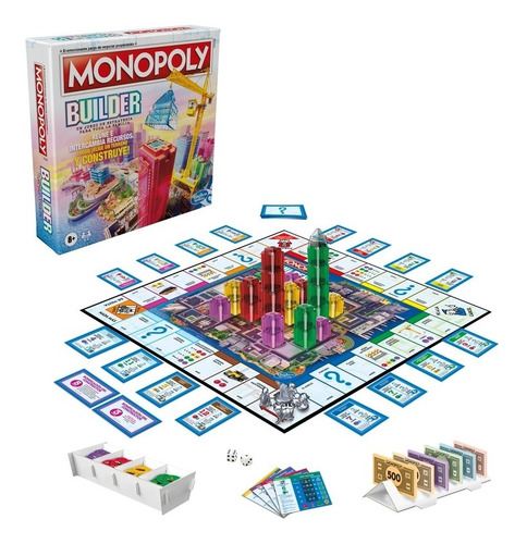 Juego De Mesa Hasbro Gaming Monopoly Builder +8 Años
