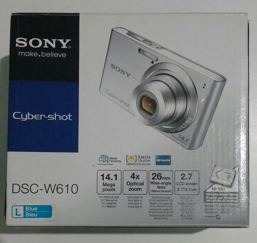 Câmera Digital Sony Cyber-shot 14.1 Mp Dsc-w610 + Cartão