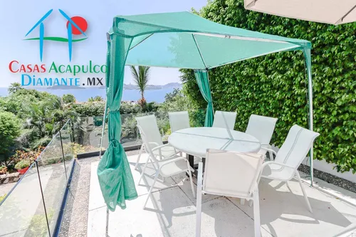 Cad Casa Ticitzin. Copropiedad. Terraza Con Alberca, Camastros Y Con Vista A La Bahía De Acapulco