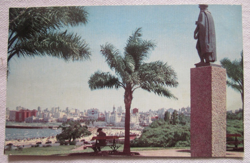 Antigua Postal Montevideo Vista Desde Parque Rodo