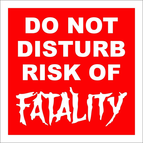 Placa Decorativa Nerd - Do Not Disturb Risk Of Fatality