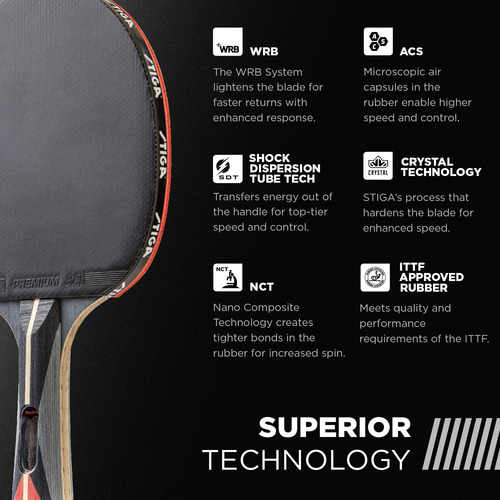 Raqueta De Ping Pong Ultraligera Con Mango Acampanado
