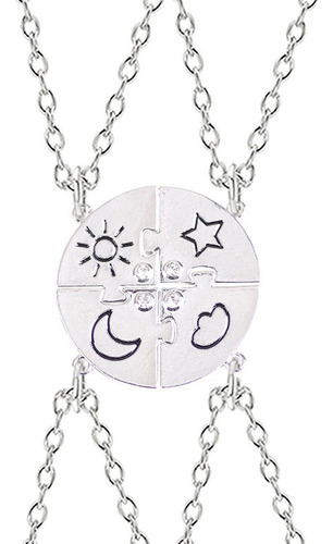 Collar De Joyería De Amistad Para Mejor Amiga, Conjunto De 4