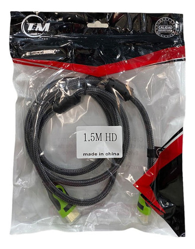 Cable Hdmi Marca Tm En Guaya Con Doble Filtro De 20 Metros