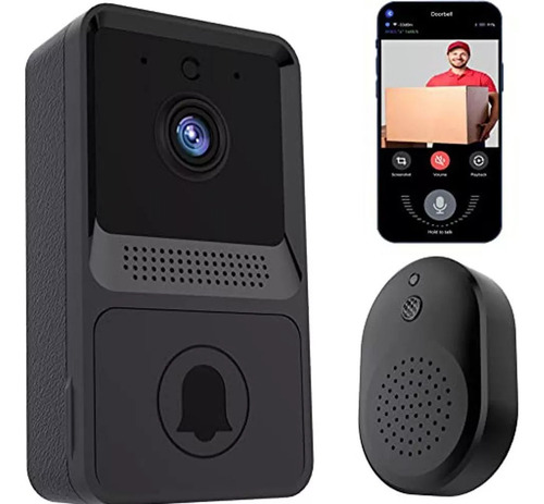 Hu Timbre Con Cámara, Wifi, Inalámbrico, Intercomunicador