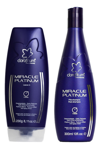 Clorofitum Miracle Platinum Leave-in E Pós-shampoo