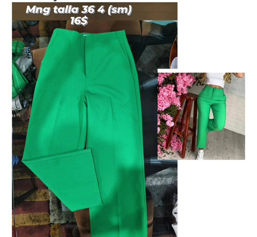 Pantalon Verde Mng Talla S M