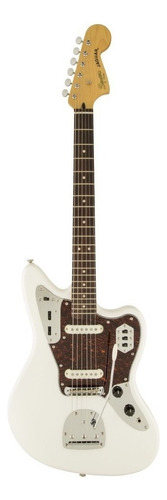 Guitarra eléctrica Squier by Fender Vintage Modified Jaguar de tilo olympic white brillante con diapasón de palo de rosa