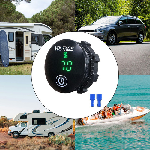 De Voltaje Digital De Automóvil 12 V 24v Voltímetro Verde