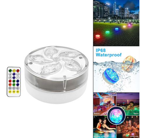 Luz Subacuática Rgb 3x Pilas Aa 11 Led De Control Remoto