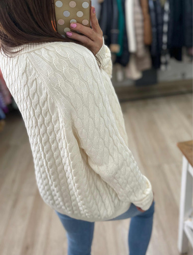 Sweater Trenzado Ancho Mujer The Big Shop