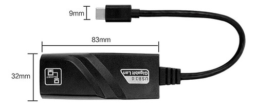 Adaptador Usb-c 3.1 Tipo C Red Lan Rj45 Para Mac Pro/air/ M1