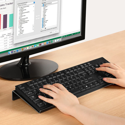 Soporte Acrílico Para Teclado De Computadora Para Escritorio