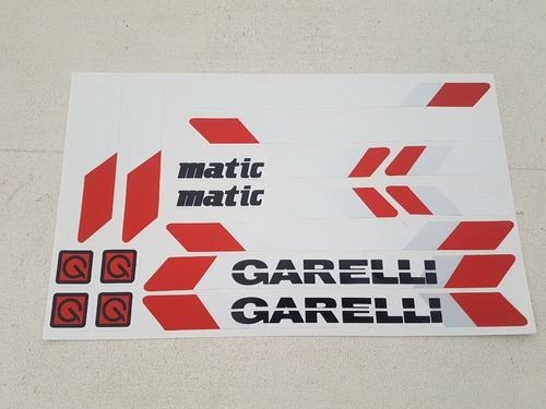 Garelli Matic Kit Completo De Calcos Rojo Hago Envios 